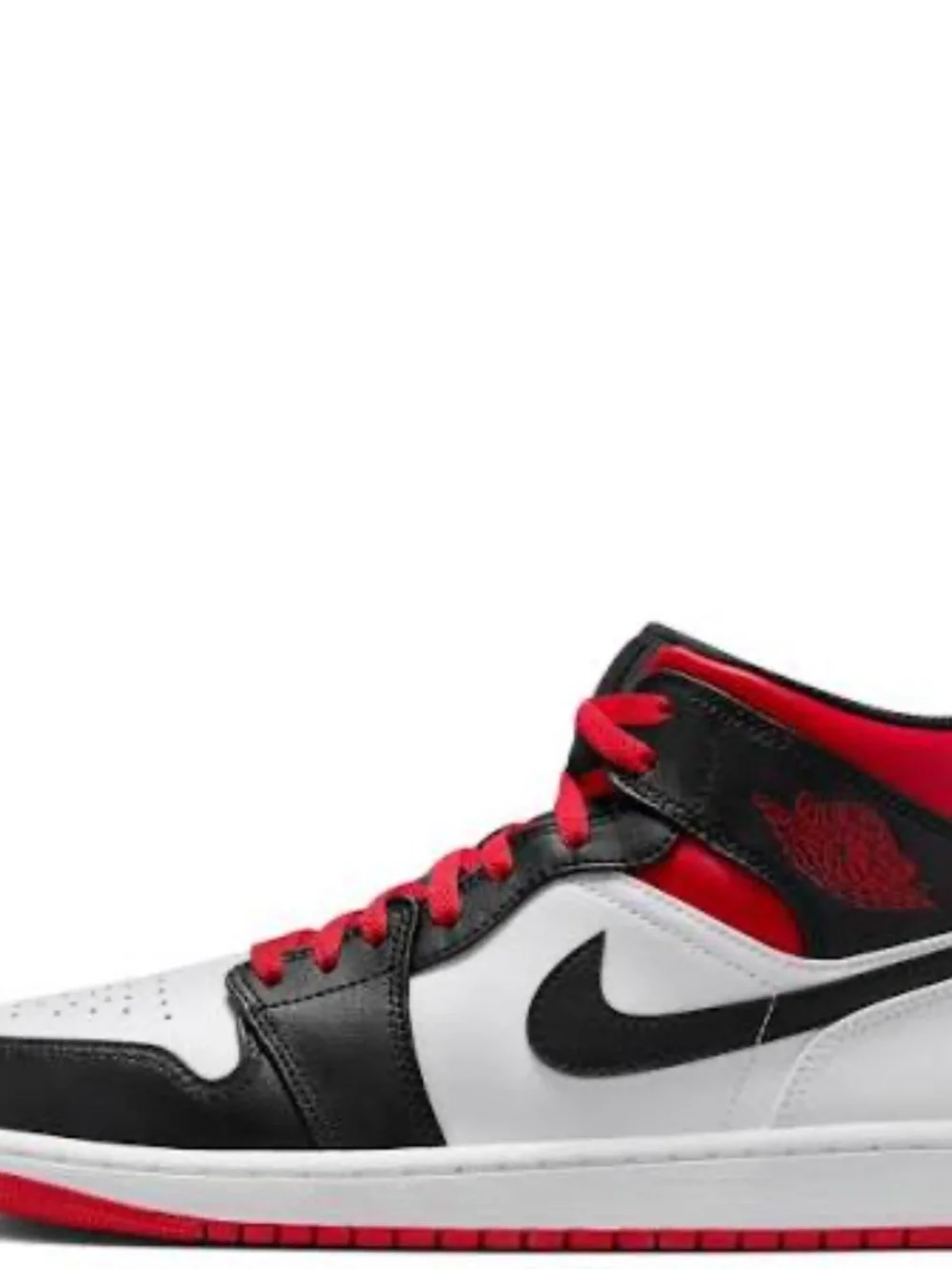 NIB Nike Air Jordan 1 Mid Shoes Gym Red Black Toe White DQ8426-106